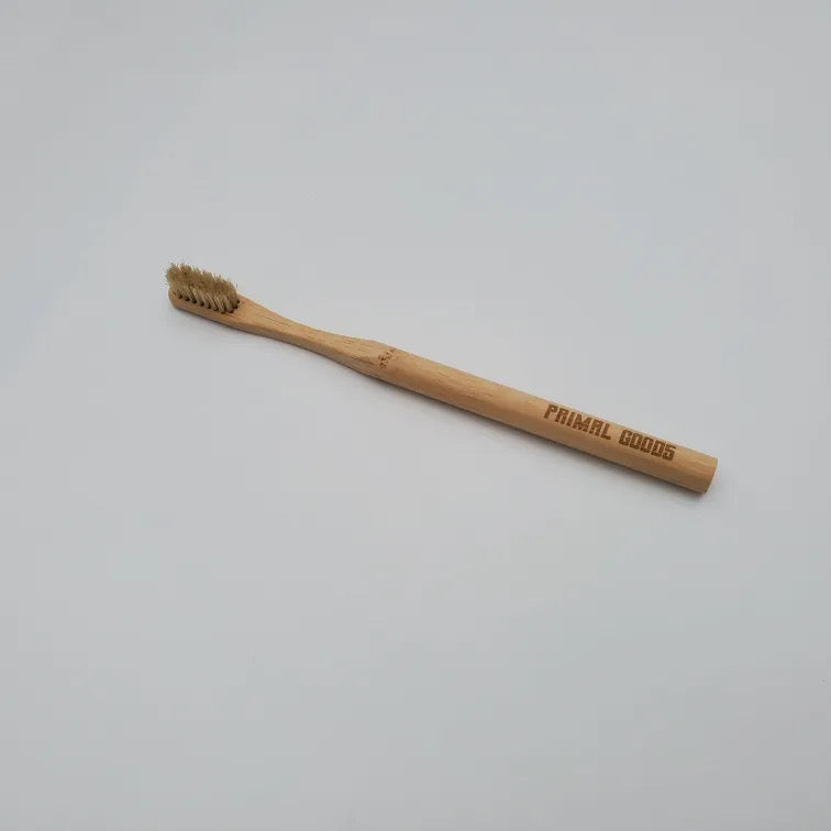 Premium Bamboo & Boar Bristle Tooth Brush- (4-pack) Microplastic Free, Biodegradable